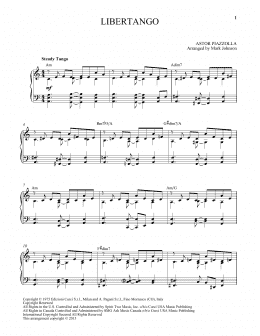 page one of Libertango (Piano Solo)