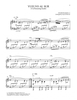 page one of Vuelvo Al Sur (Piano Solo)