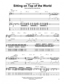 page one of Sitting On Top Of The World (Guitar Tab)