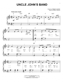 page one of Uncle John's Band (Easy Piano)