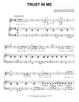page one of Trust In Me (Piano & Vocal)