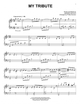 page one of My Tribute (arr. Phillip Keveren) (Piano Solo)