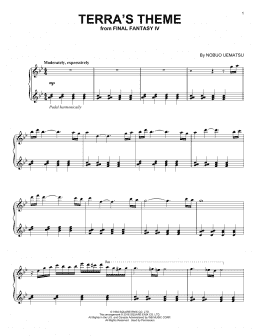 page one of Terra's Theme (Piano Solo)