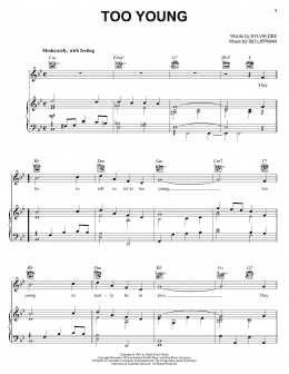 page one of Too Young (Piano, Vocal & Guitar Chords (Right-Hand Melody))