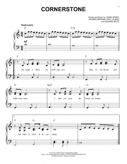 page one of Cornerstone (Easy Piano)