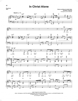 page one of In Christ Alone (arr. Dan Galbraith) (Piano & Vocal)