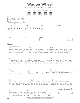 page one of Wagon Wheel (Guitar Lead Sheet)