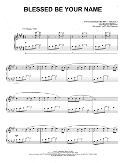 page one of Blessed Be Your Name (arr. Phillip Keveren) (Piano Solo)