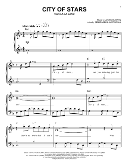 page one of City Of Stars (from La La Land) (Easy Piano)