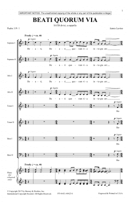 page one of Beati Quorum Via (SATB Choir)