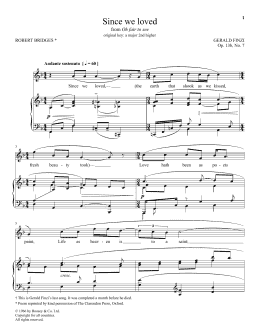 page one of Since We Loved (Piano & Vocal)