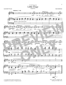 page one of Little Elegy (Piano & Vocal)