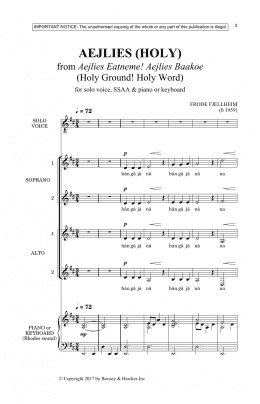 page one of Aejlies (SSA Choir)