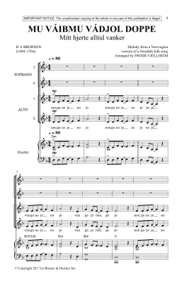 page one of Mu Vaibmu Vadjol Doppe (SSA Choir)