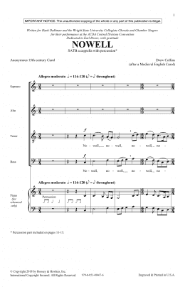 page one of Nowell (SATB Choir)
