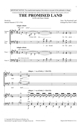 page one of The Promised Land (SATB Choir)