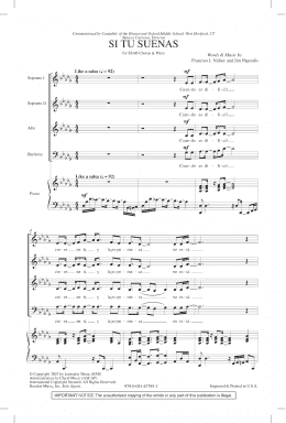 page one of Si Tu Suenas (SATB Choir)