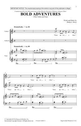 page one of Bold Adventures (2-Part Choir)