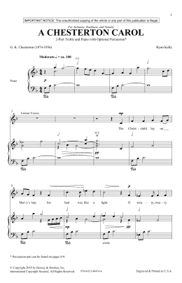 page one of A Chesterton Carol (2-Part Choir)