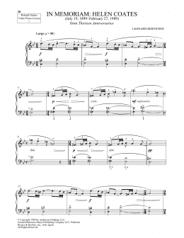 page one of In Memoriam: Helen Coates (Piano Solo)