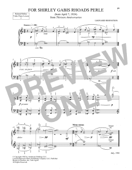page one of For Shirley Gabis Rhoads Perle (Piano Solo)