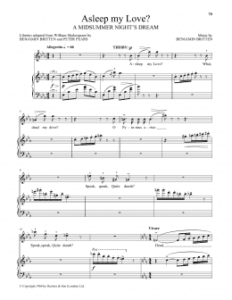 page one of Asleep My Love? (Piano & Vocal)
