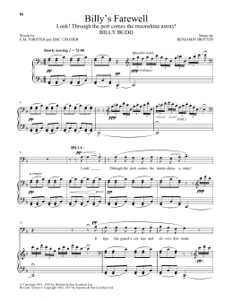 page one of Billy's Farewell (Look! Through The Port Comes The Moonshine Astray!) (Piano & Vocal)