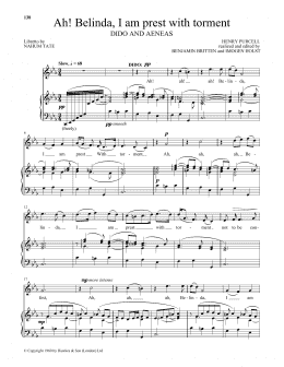 page one of Ah! Belinda, I Am Prest With Torment (Piano & Vocal)