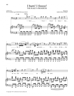 page one of I Burn! I Freeze! (Piano & Vocal)
