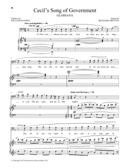 page one of Cecil's Song Of Government (Piano & Vocal)