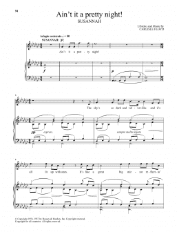 page one of Ain't It A Pretty Night! (Piano & Vocal)
