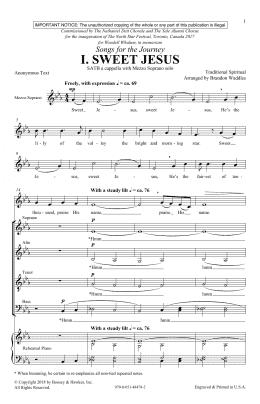 page one of Sweet Jesus (SATB Choir)