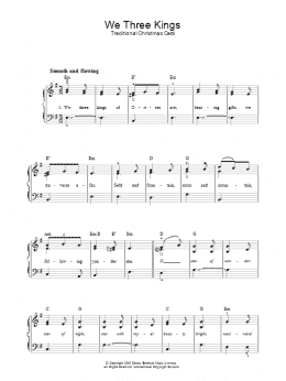 page one of We Three Kings Of Orient Are (Piano, Vocal & Guitar Chords)