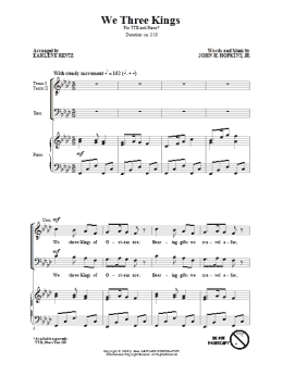 page one of We Three Kings (TTB Choir)