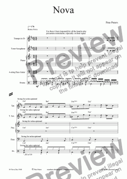 page one of Nova [5 piece Latin/Swing]
