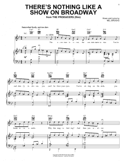 page one of There's Nothing Like A Show On Broadway (Piano, Vocal & Guitar Chords (Right-Hand Melody))