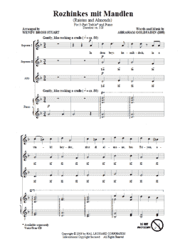 page one of Rozhinkes Mit Mandlen (Raisins And Almonds) (3-Part Treble Choir)