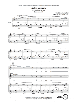 page one of Adoramus Te (3-Part Treble Choir)