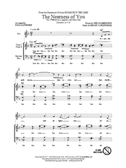 page one of The Nearness Of You (TTBB Choir)