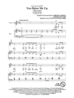 page one of You Raise Me Up (TTBB Choir)