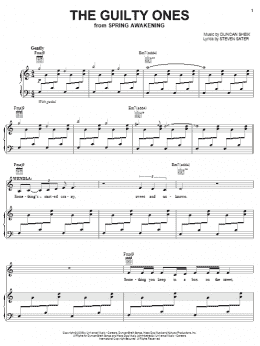 page one of The Guilty Ones (Piano, Vocal & Guitar Chords (Right-Hand Melody))