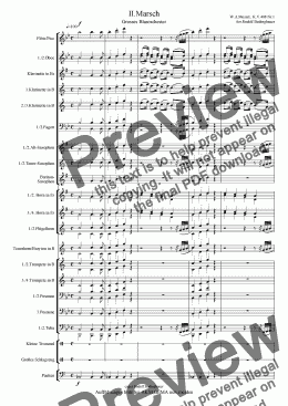page one of 2.Marsch W.A.Mozart Blasorchester