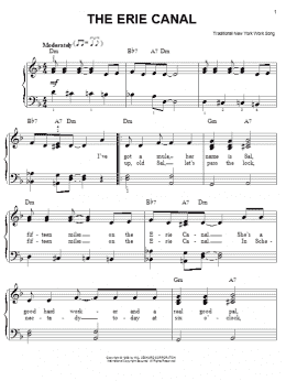 page one of The Erie Canal (Easy Piano)