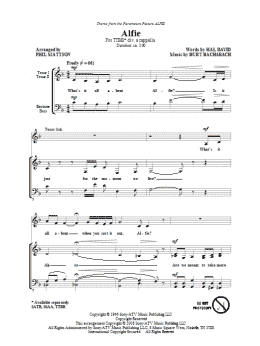 page one of Alfie (TTBB Choir)