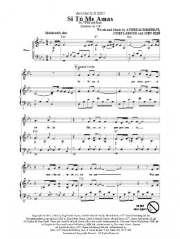 page one of Si Tu Me Amas (TTBB Choir)