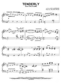 page one of Tenderly (Piano Solo)