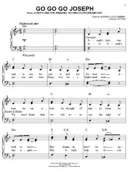 page one of Go Go Go Joseph (Easy Piano)