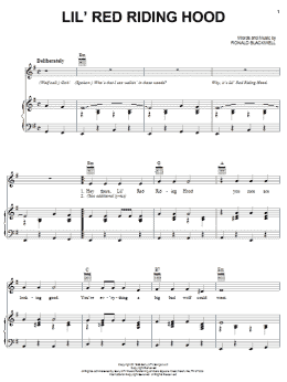 page one of Lil' Red Riding Hood (Piano, Vocal & Guitar Chords (Right-Hand Melody))