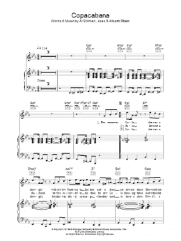page one of Copacabana (At The Copa) (Piano, Vocal & Guitar Chords)