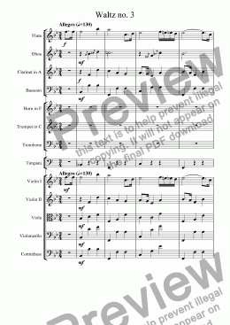 page one of Waltz no 3